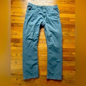 Nudie SLIM ADAM - BUNKER WASH canvas mildly tapered pants. Worn, repaired, faded